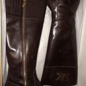 Micheal Kors brown leather riding boots